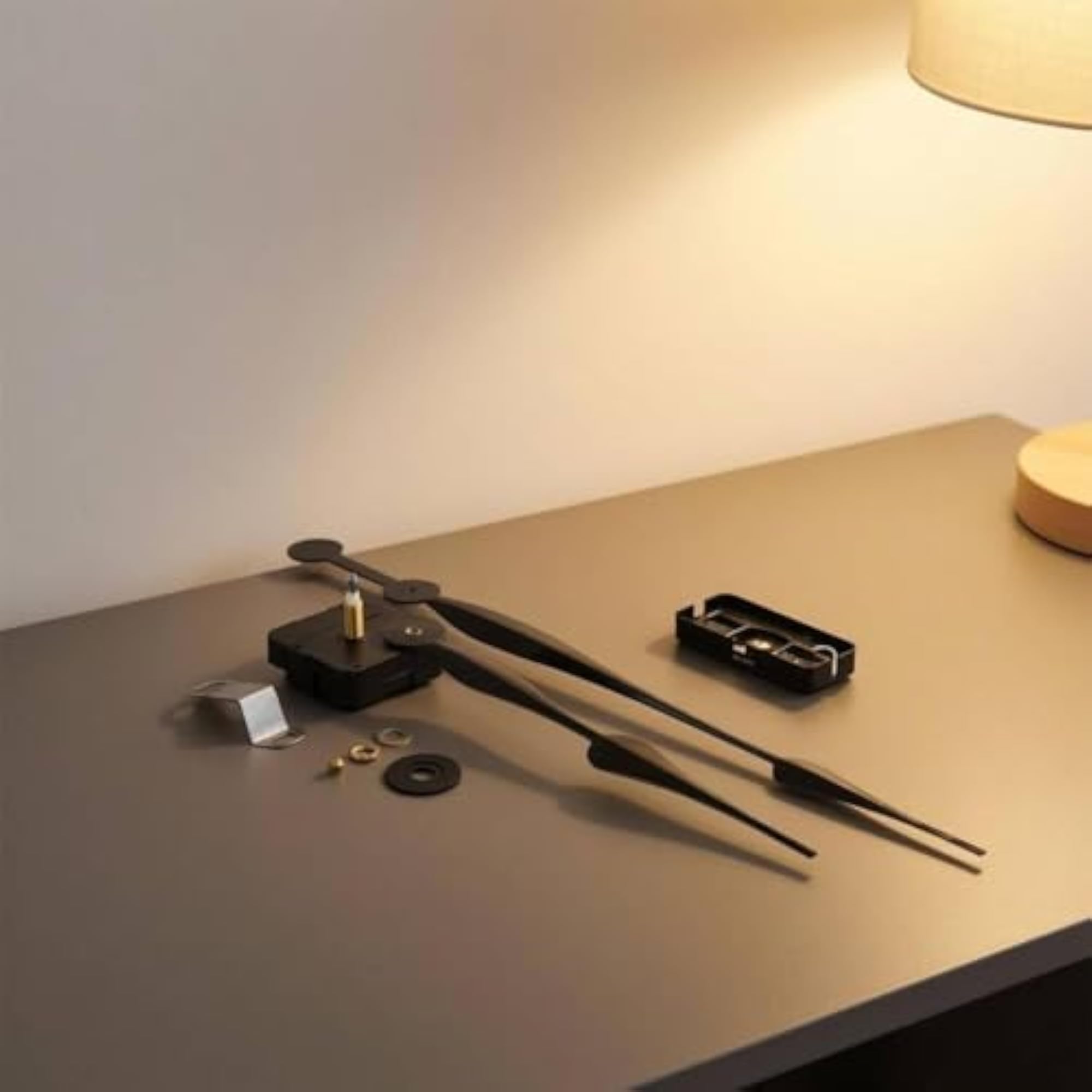 Threaded Shaft Quartz Timepiece Movement Kit, Black